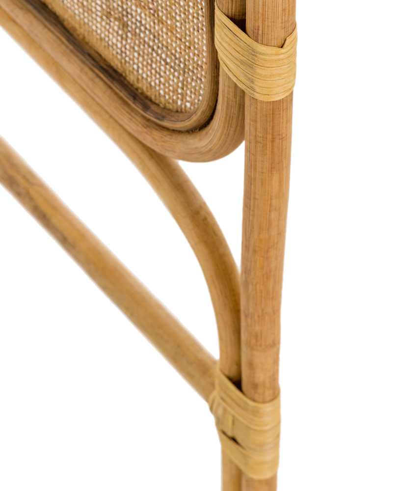 Cabecero de ratán y madera Krysia