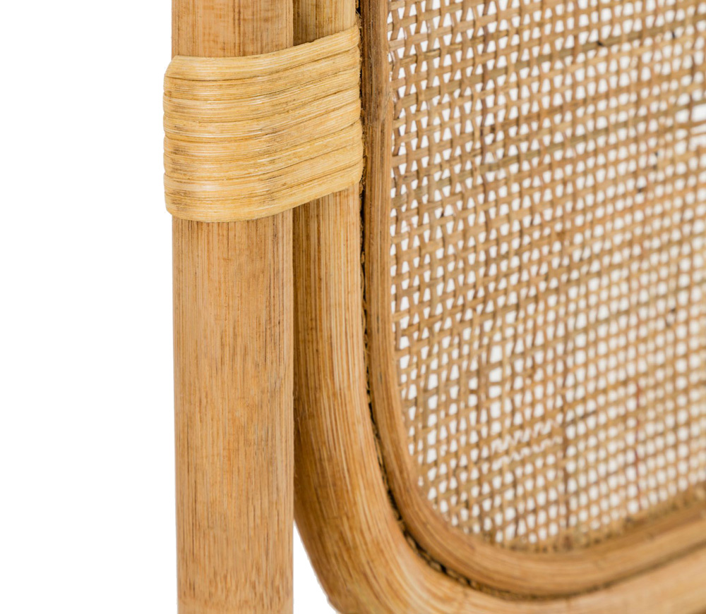 Cabecero de ratán y madera Krysia