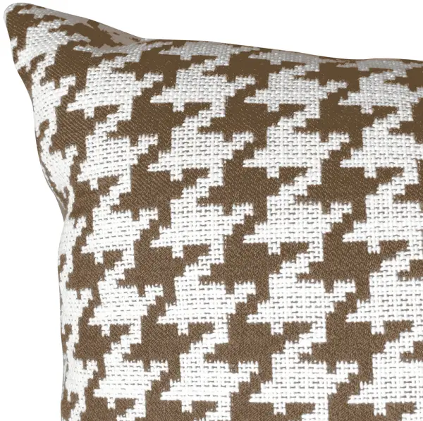 Cojin con estampado de pata de gallo blanco y negro (45x45)