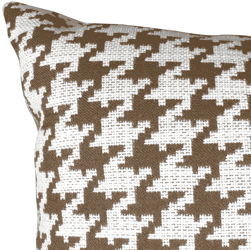 Cojin con estampado de pata de gallo blanco y negro (45x45)