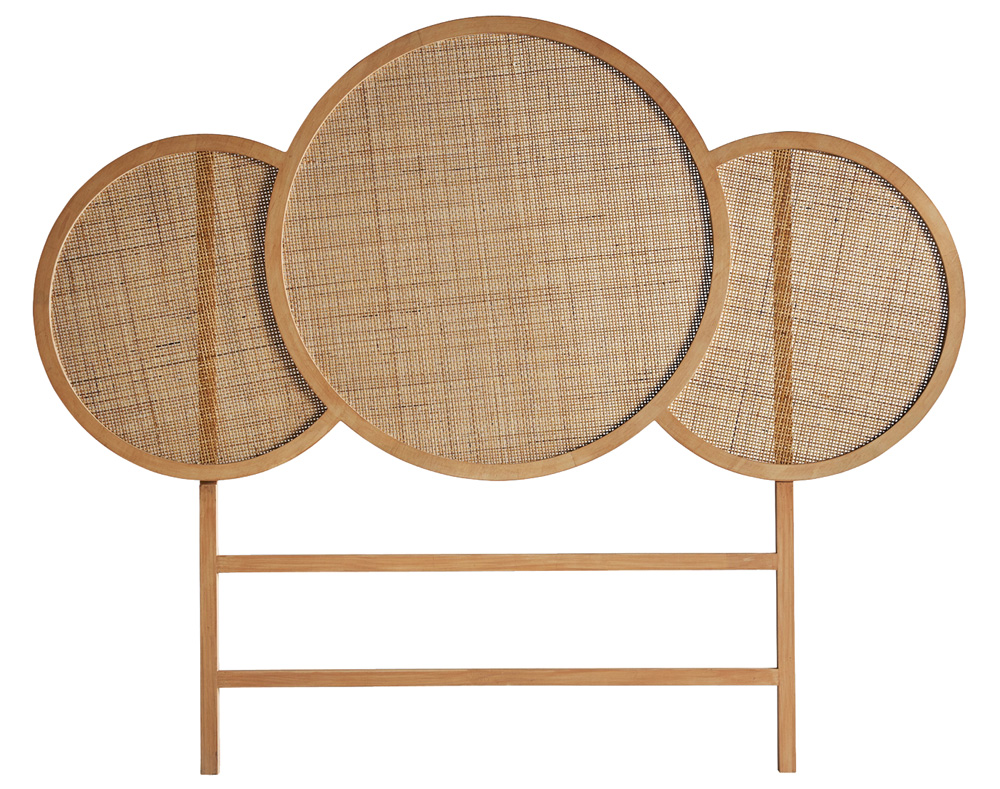 Cabecero de madera y ratán Bracke