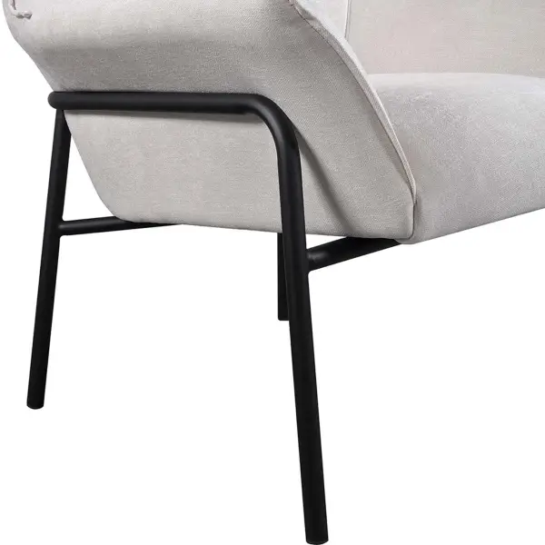 Butaca tapizada beige