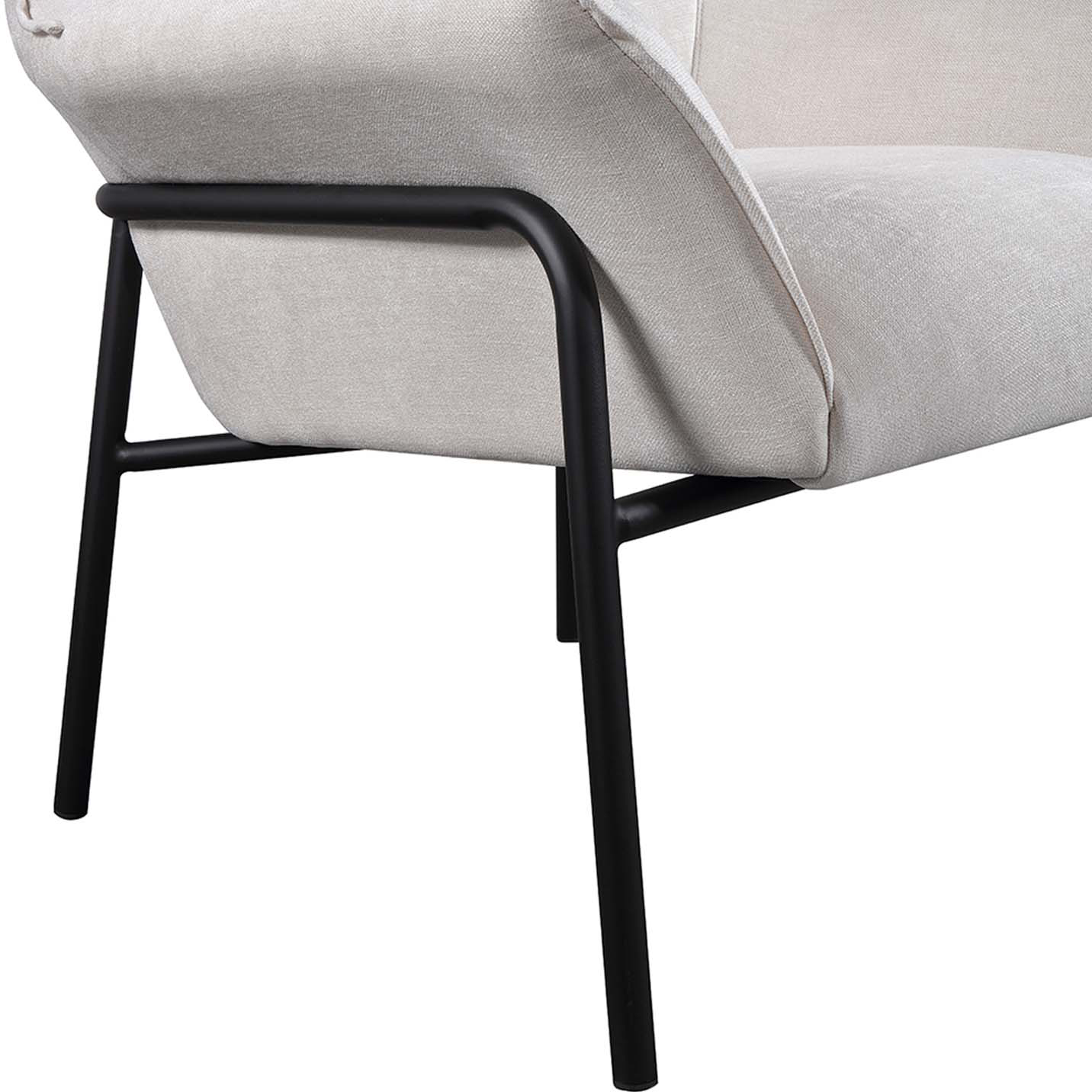 Butaca tapizada beige