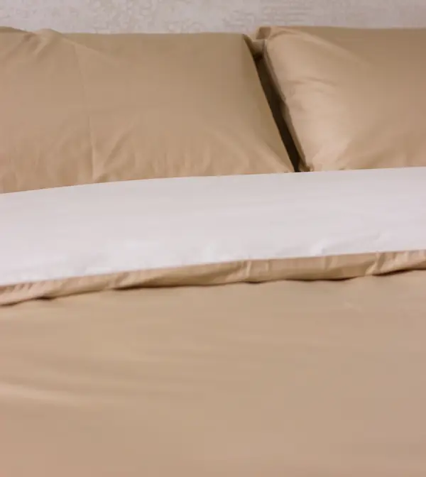 Juego de sabanas Percal 500 Avorio Sable