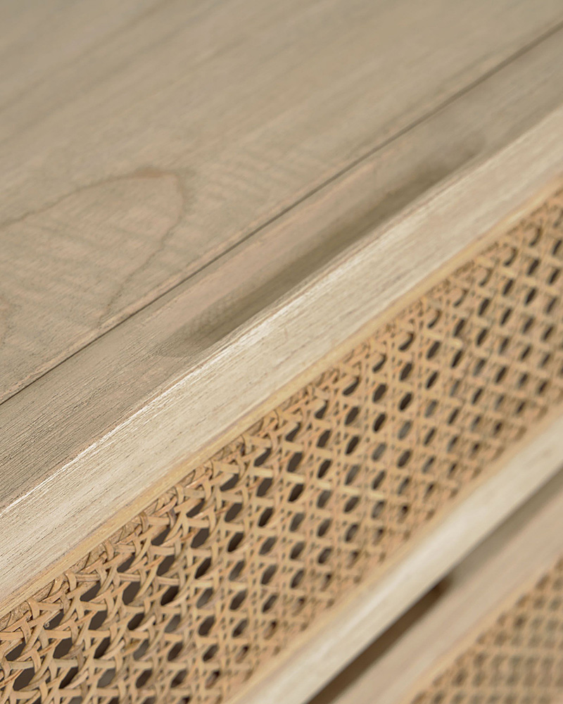 Cómoda Rexit madera maciza mindi 5 cajones