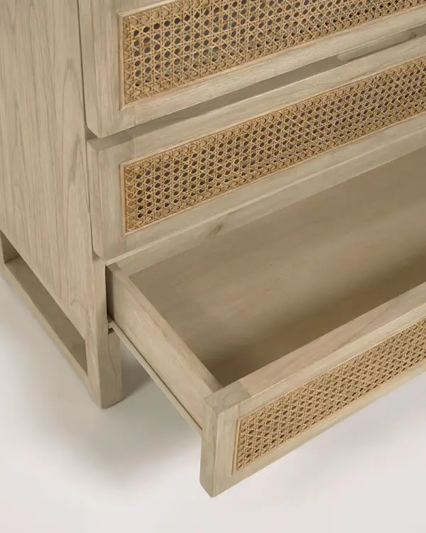 Cómoda Rexit madera maciza mindi 5 cajones