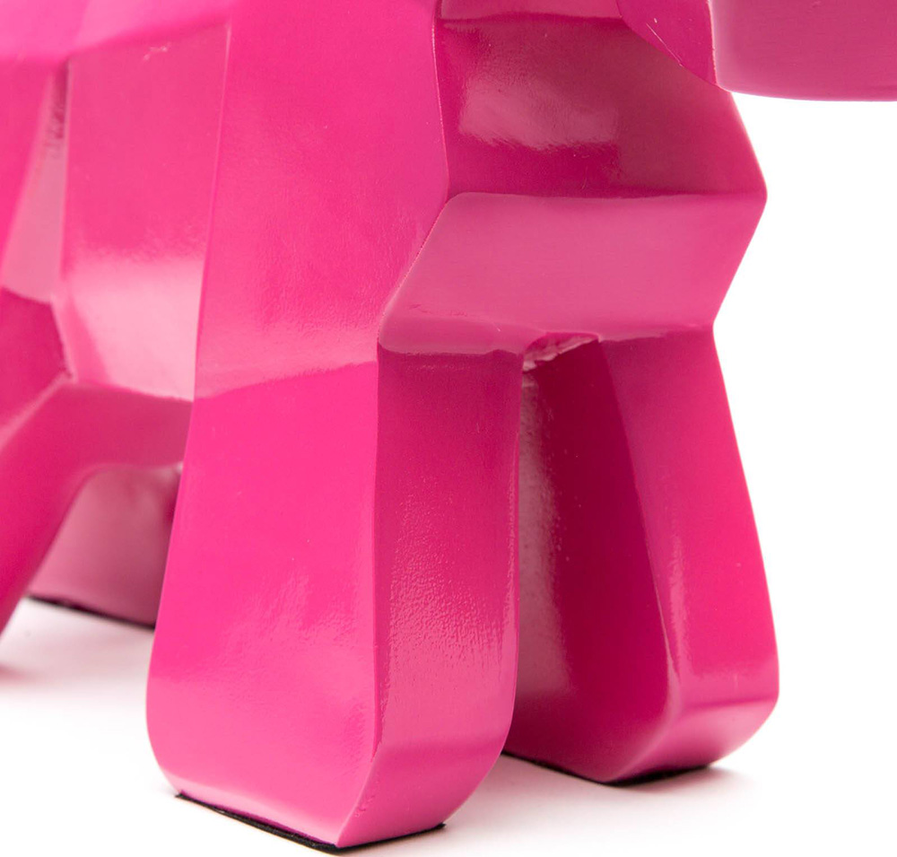 Schnauzer rosa de poliresina