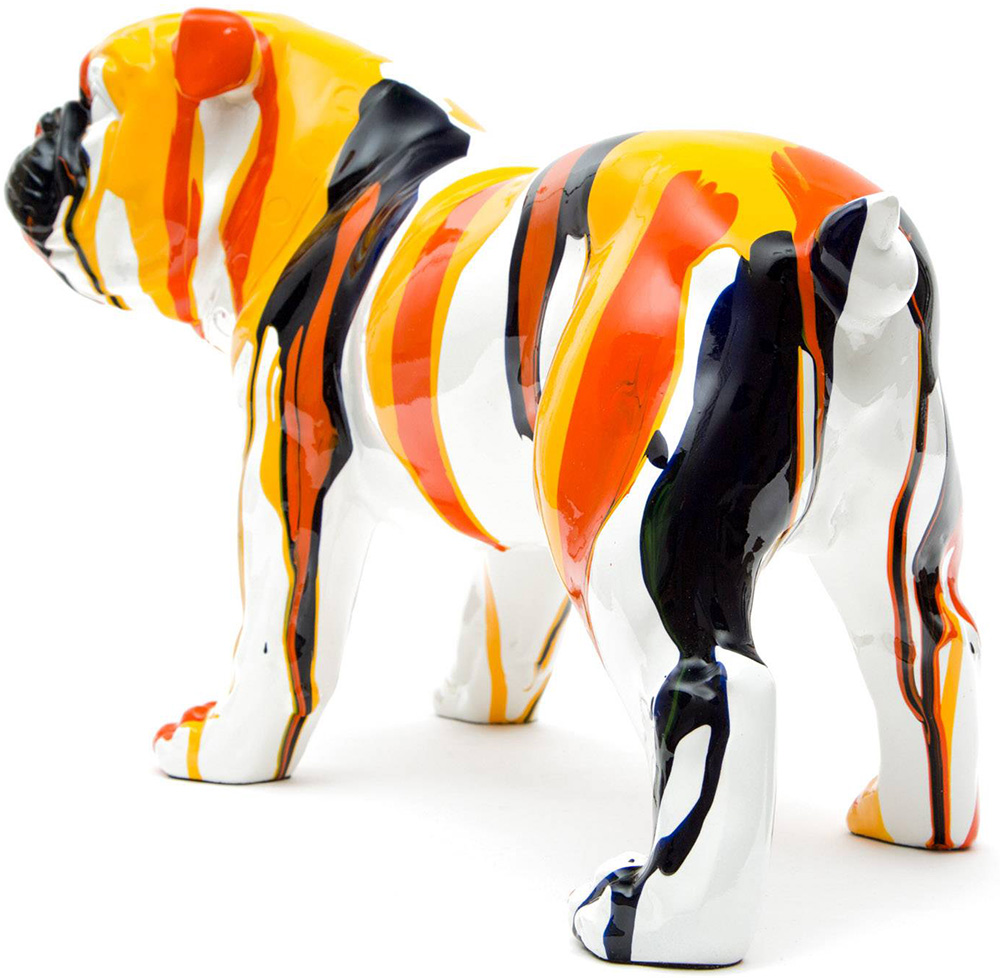 LOKI Bulldog tricolor de poliresina