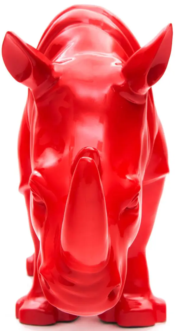 Rinoceronte rojo de poliresina