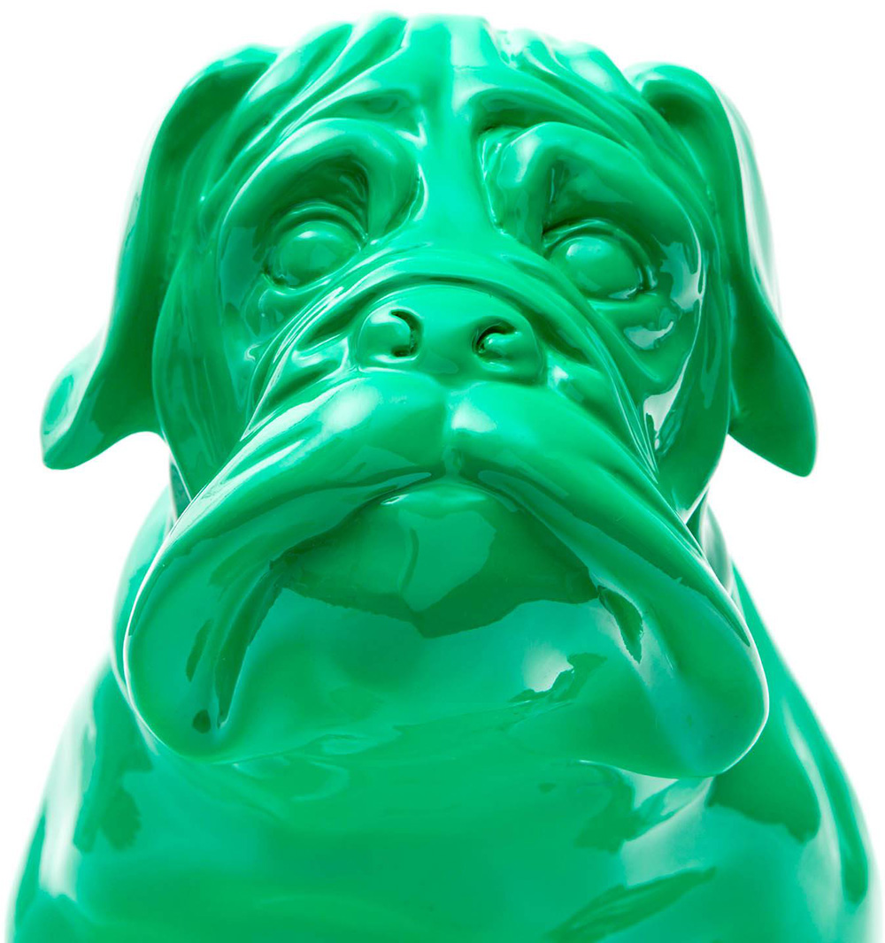 THOT Bulldog verde de poliresina