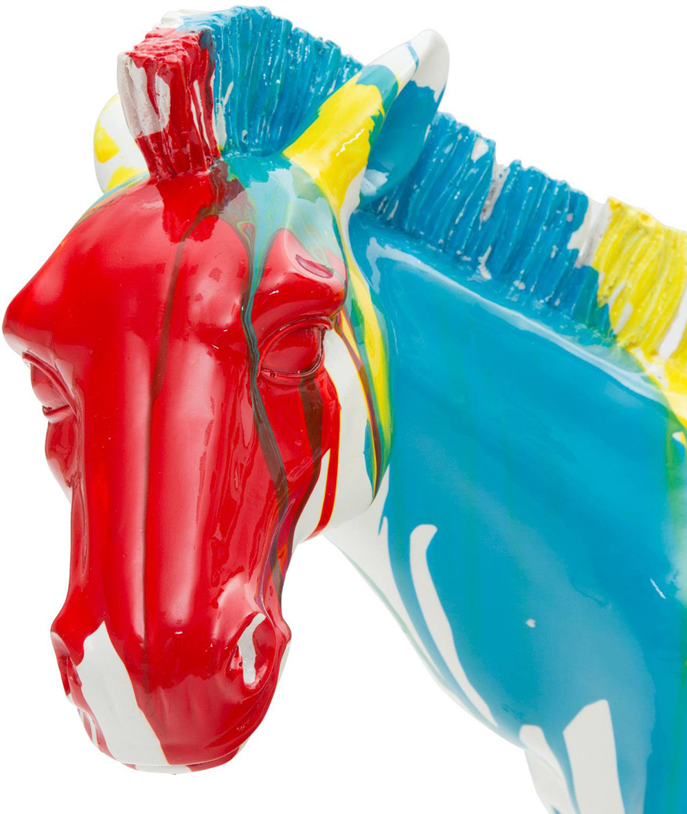 Caballo multicolor de poliresina