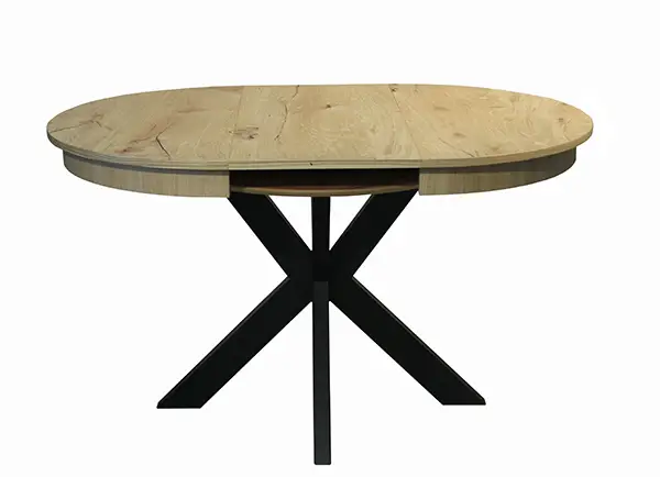 Mesa de comedor redonda extensible industrial  90 Silvia