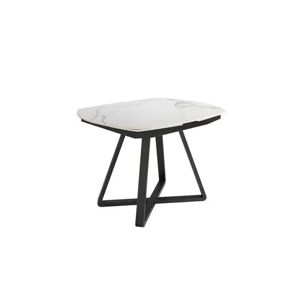 Mesa de comedor moderna mármol y metal Macael