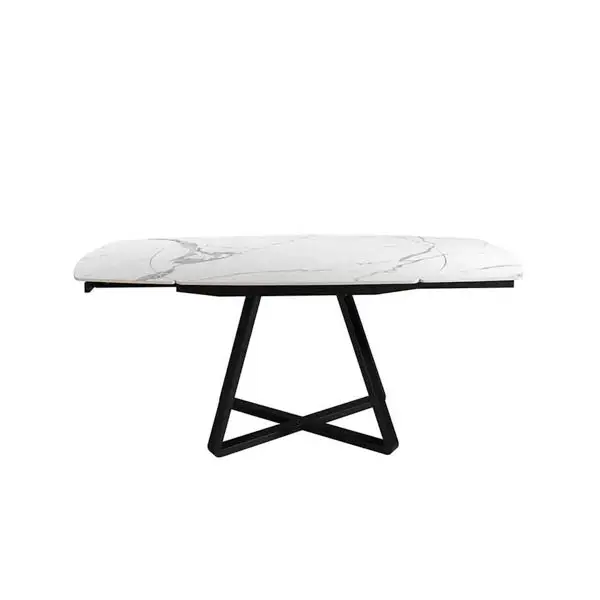Mesa de comedor moderna mármol y metal Macael