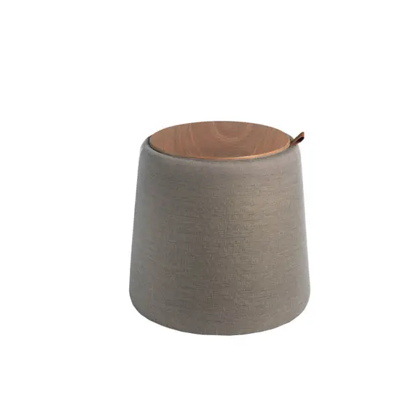 Puff gris tapizado moderno Telesio I
