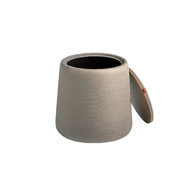 Puff gris tapizado moderno Telesio I