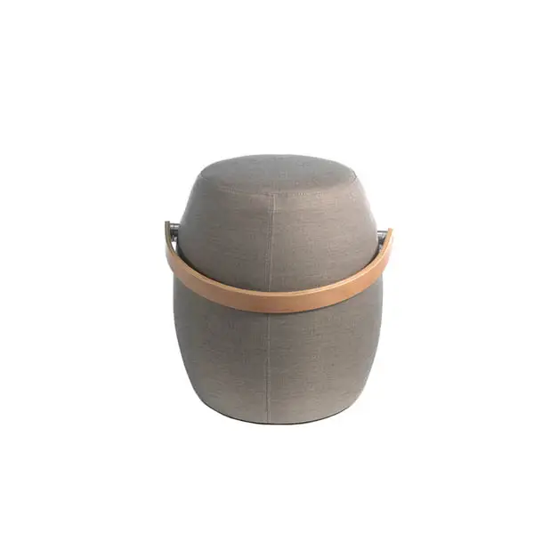 Puff gris tapizado moderno Telesio II