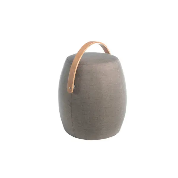 Puff gris tapizado moderno Telesio II