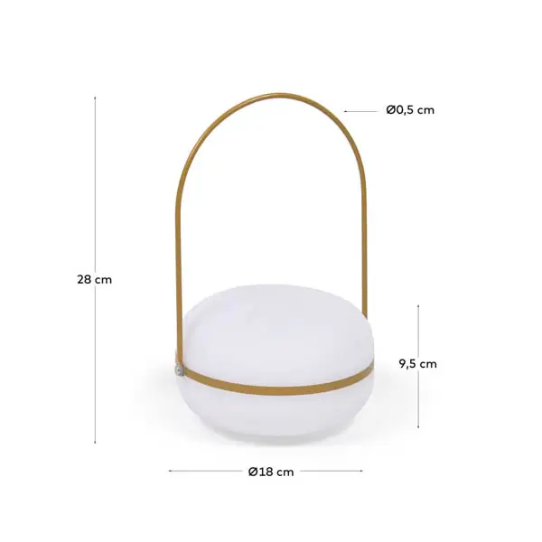 Lámpara de mesa Tea exterior Mostaza
