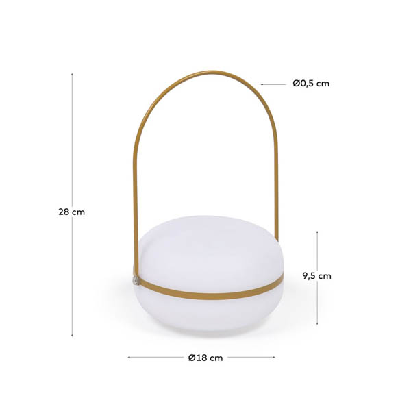 Lámpara de mesa Tea exterior Mostaza