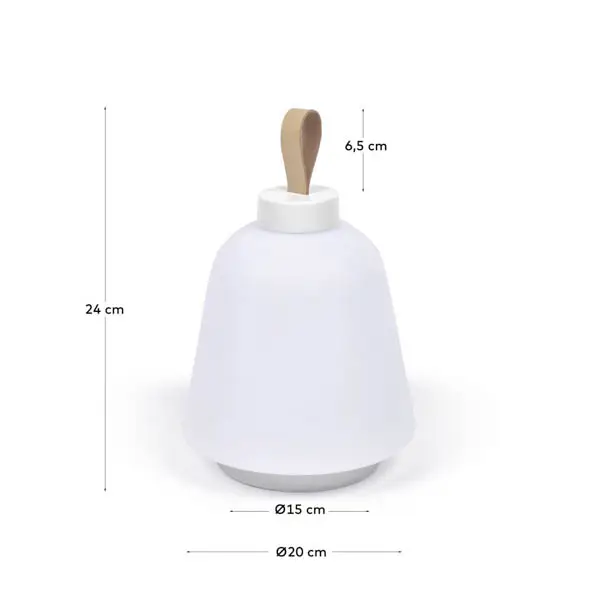 Lámpara de mesa Udiya exterior portátil