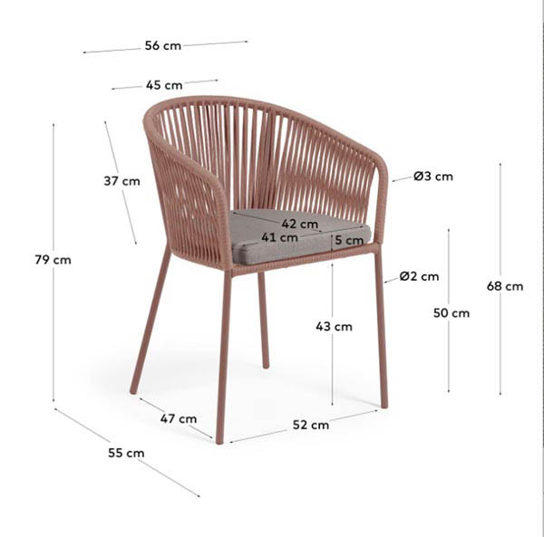 Silla de jardín terracota Yanet