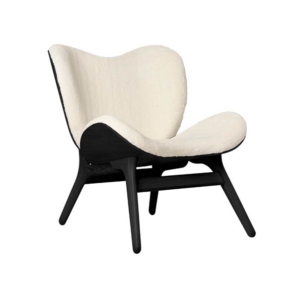 Sillón nórdico tela oveja y roble Umag