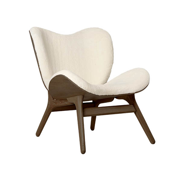 Sillón nórdico tela oveja y roble Umag