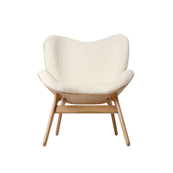 Sillón nórdico tela oveja y roble Umag