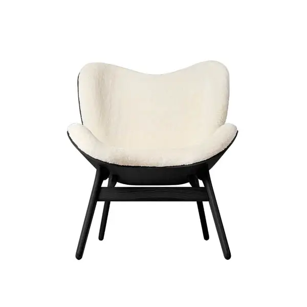 Sillón nórdico tela oveja y roble Umag