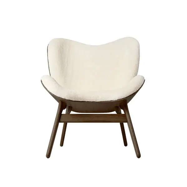 Sillón nórdico tela oveja y roble Umag