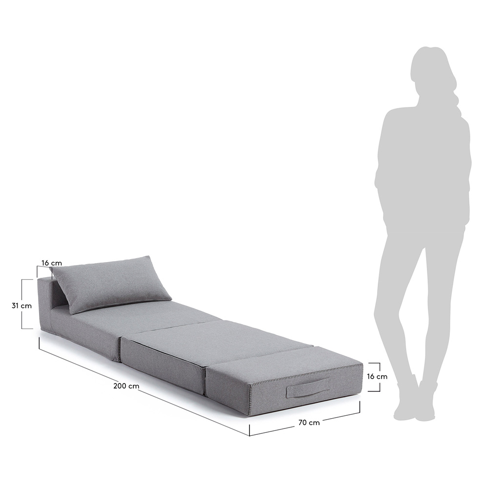 Puf Cama Gris Arty