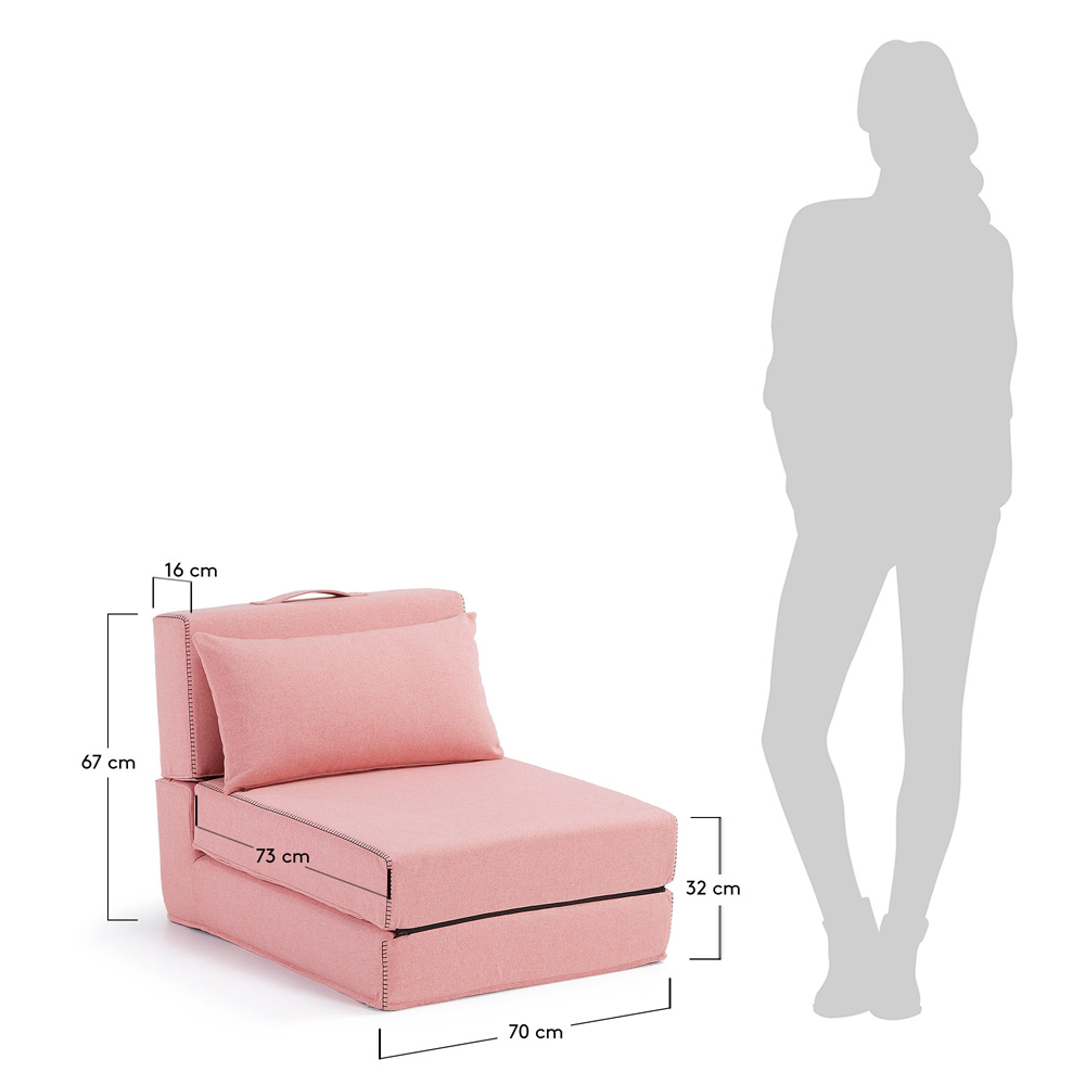 Puf Cama Rosa Arty