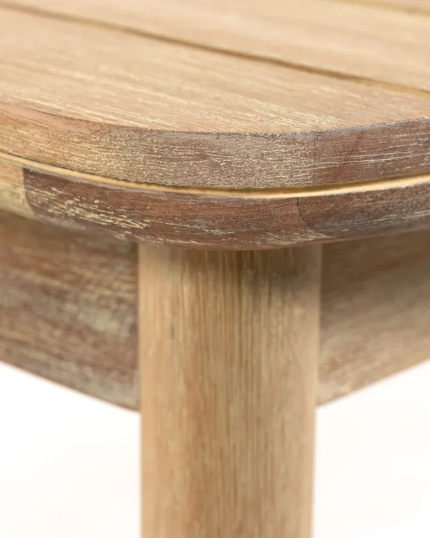 Mesa Sheryl de madera maciza de eucalipto