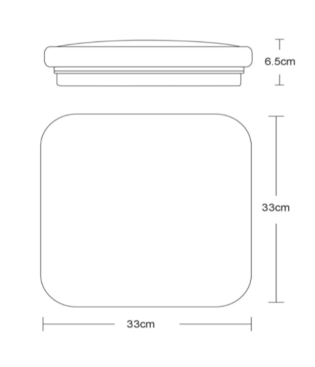 Plafón de techo - Ø 33 cm - LED - 1x32W 3000K - Ópalo