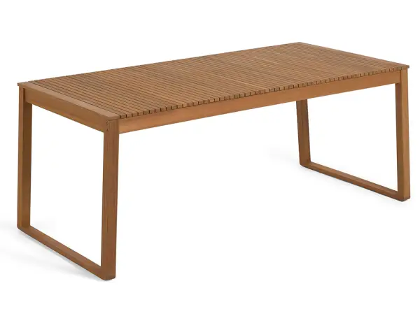 Mesa de comedor extensibe jardín madera maciza 180 cms.
