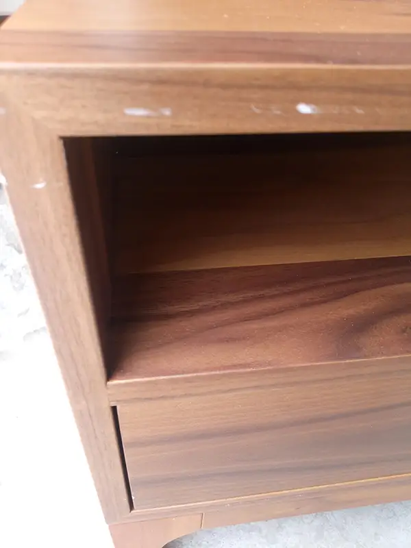 Mesita de noche nogal industrial Loft Natur Lig.defectos