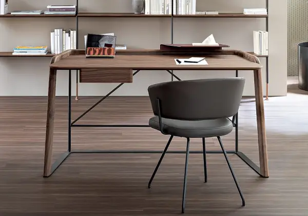 Mesa de escritorio nogal Scriba by Bonaldo