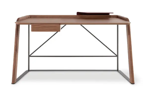 Mesa de escritorio nogal Scriba by Bonaldo