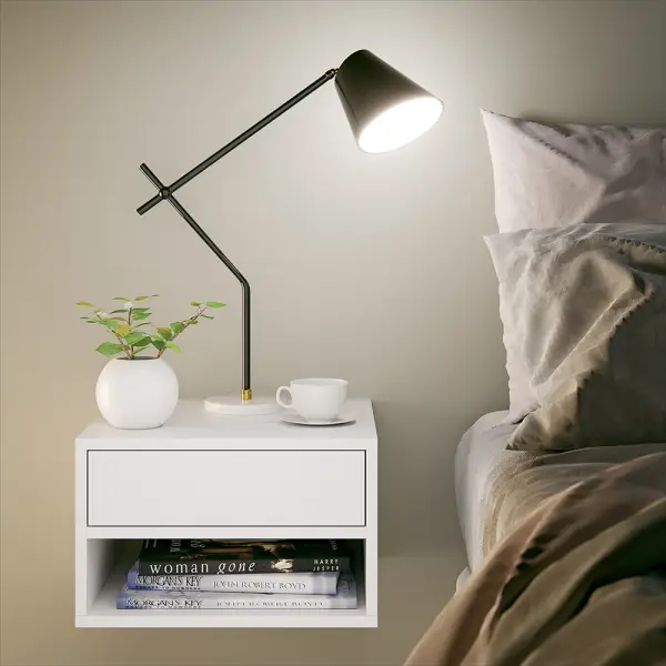 Mesa de noche suspendida 1 cajón Osaka