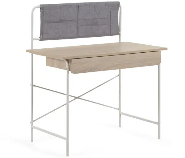 Mesa de escritorio  acero blanco Yamina
