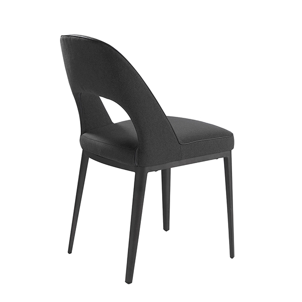 Silla retro Bronoy en tela estándar gris