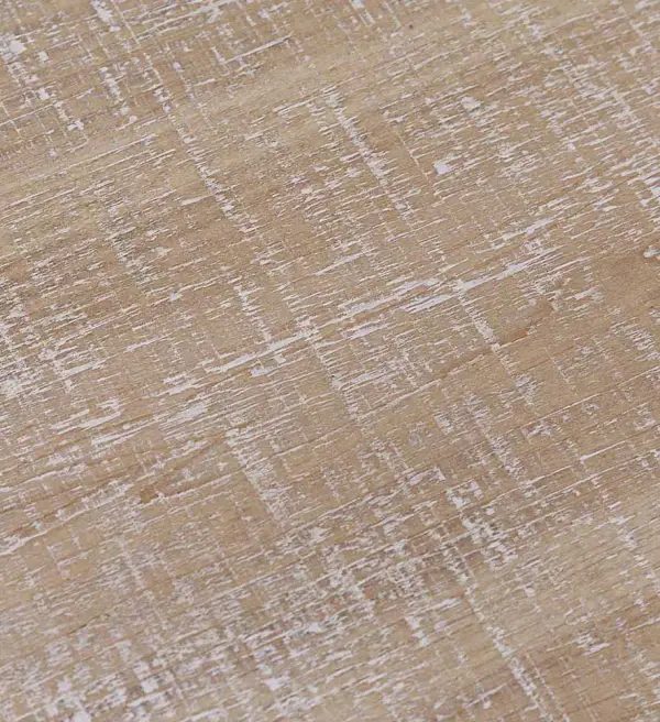 Consola vintage estrecha madera natura y blanco rozado Asia