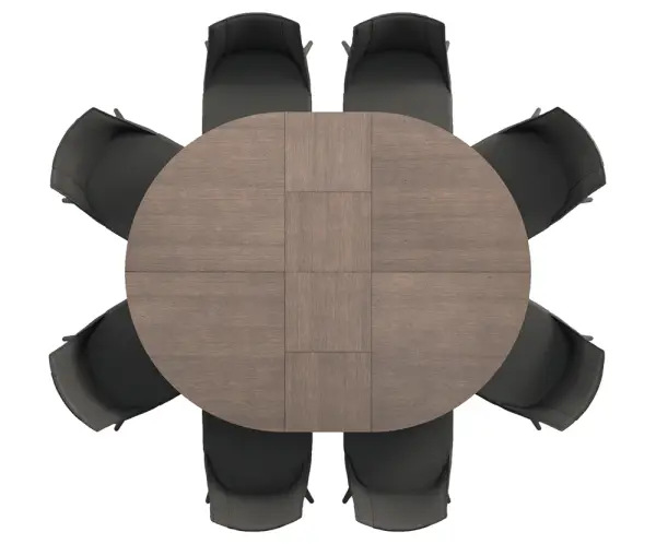 Mesa de comedor redonda extensible Big Round Ozzio Italia