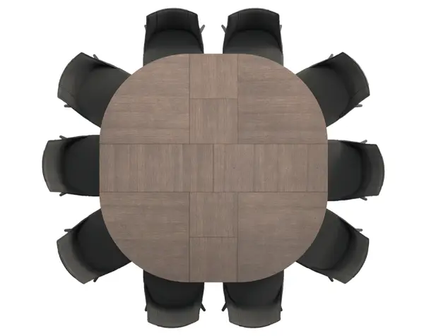 Mesa de comedor redonda extensible Big Round Ozzio Italia