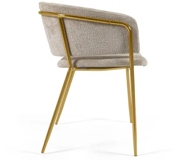 Sillón chenilla beige Runie