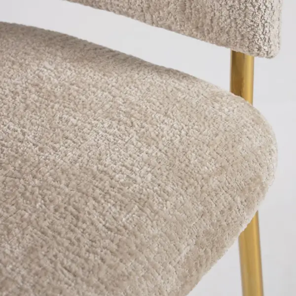 Sillón chenilla beige Runie