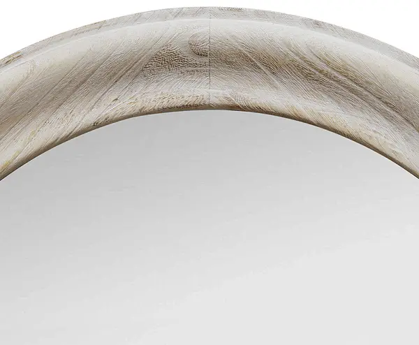 Espejo pared Dakota oval blanqueado