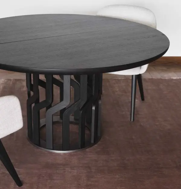 Mesa de comedor redonda extensible Intreccio Potocco