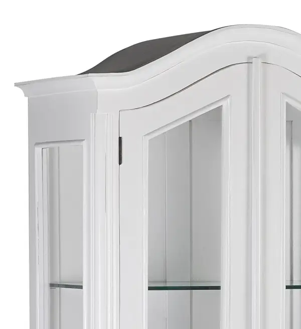 Vitrina de madera y cristal blanca